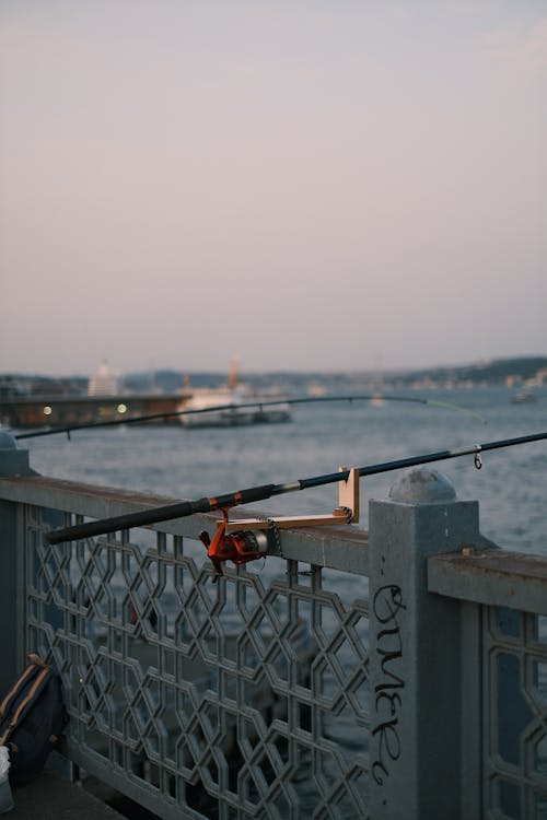 Fishing Rods on Bridge in Istanbul