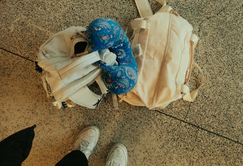 Suitcase bags when traveling at the airport