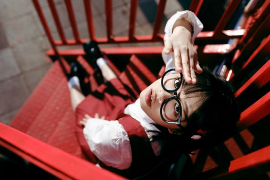 Teenager in Eyeglasses