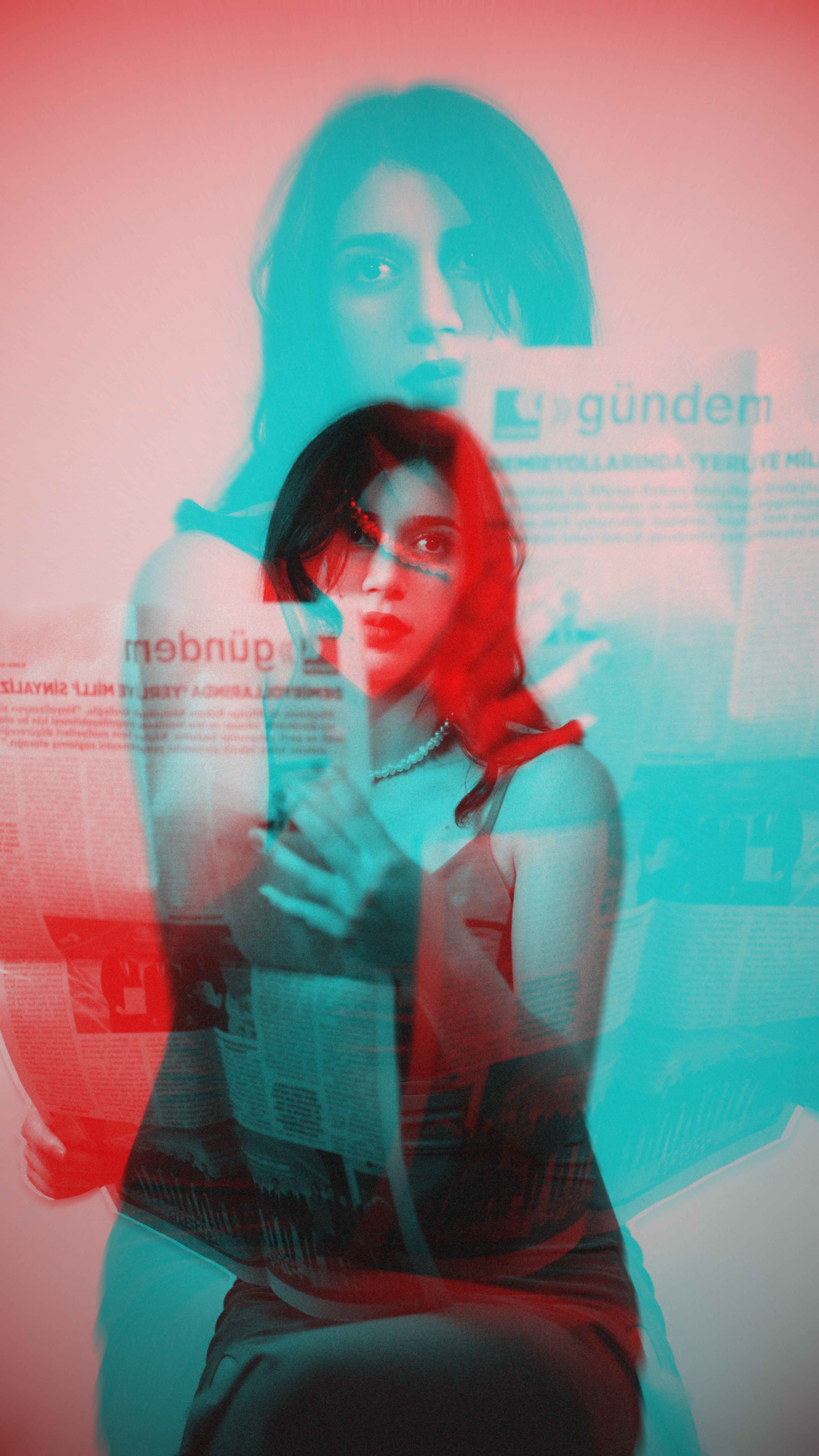 Double Exposure Newsprint