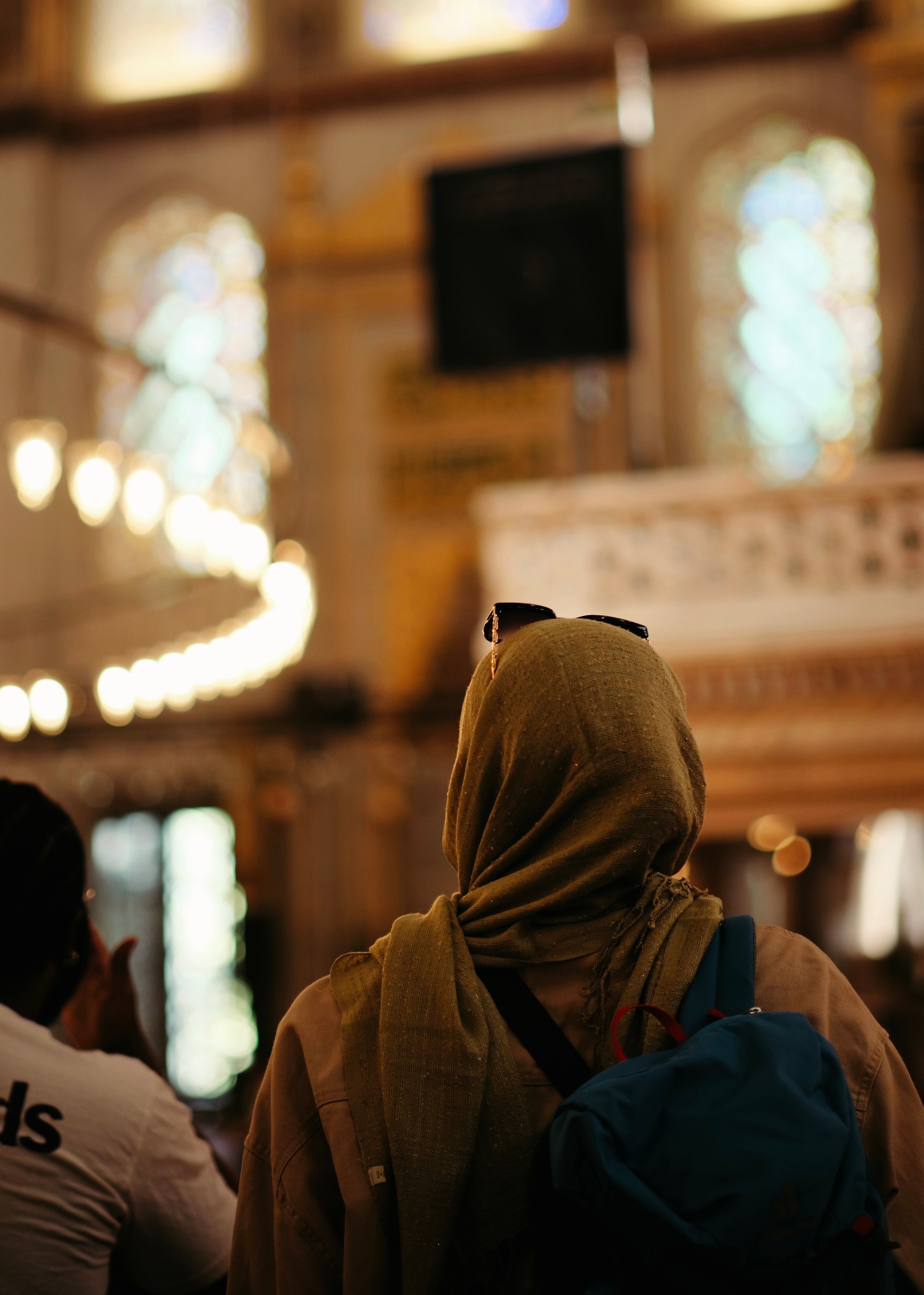 Person Wearing Head Scarf in the Mosque · Free Stock Photo