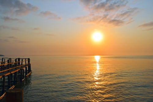 Darmowe zdjęcie z galerii z plaża, wschód słońca