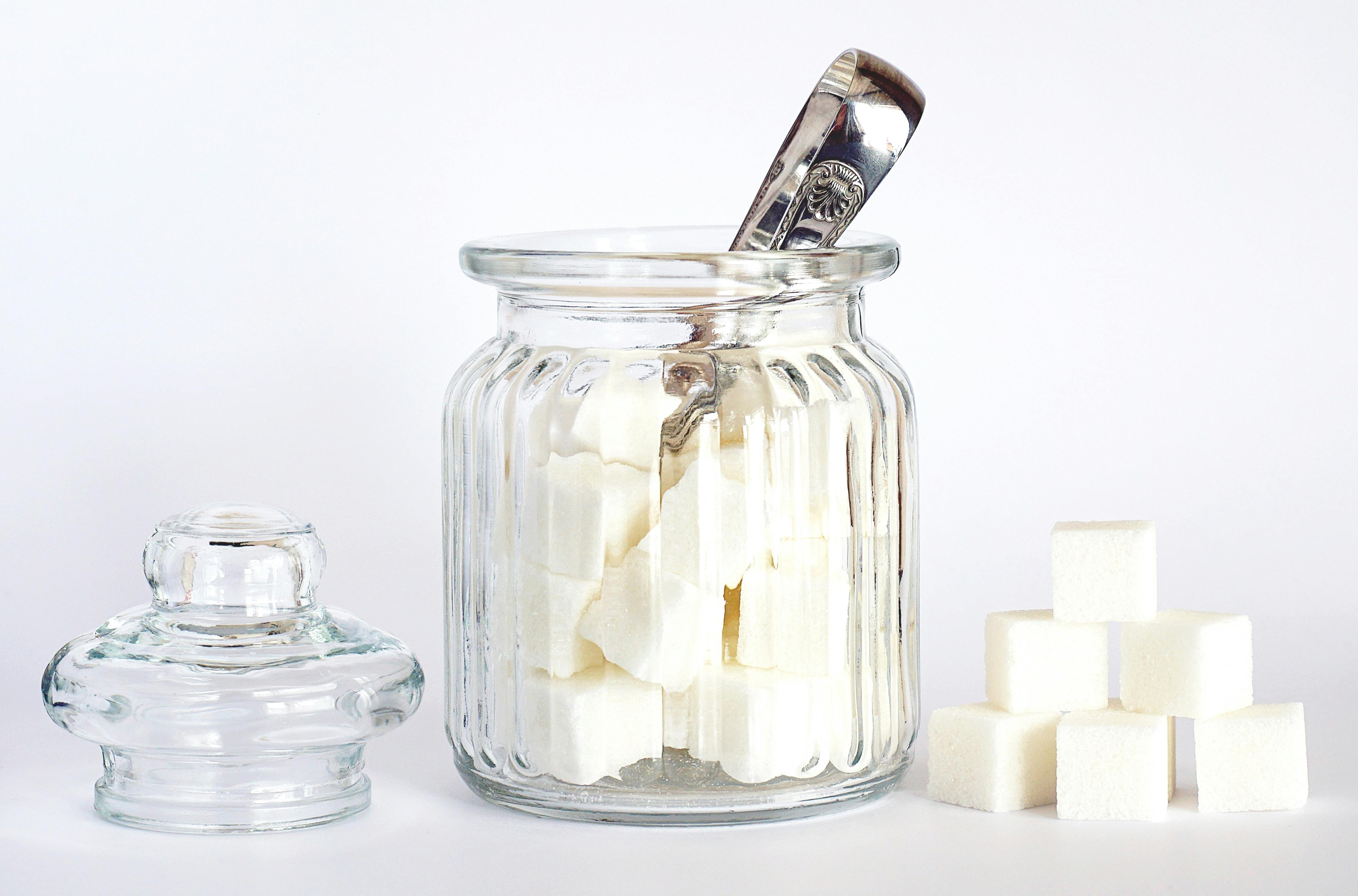 Glass Jar With Sugar Stock Photo - Download Image Now - Sugar - Food, Jar,  Glass - Material - iStock