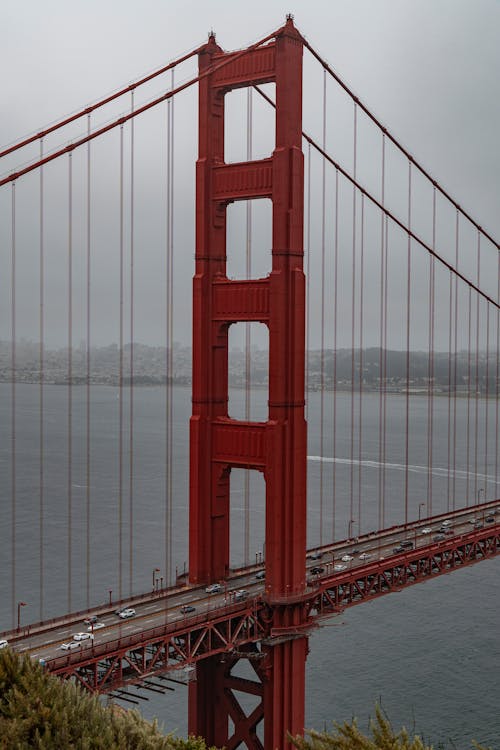 A view of the golden gate bridge from the top
