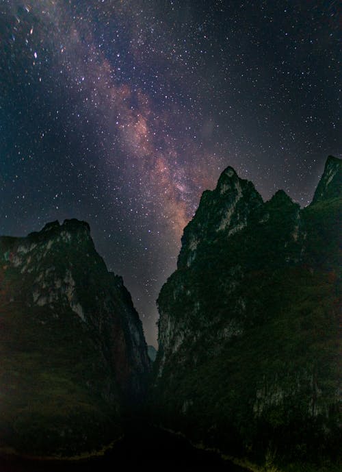 Imagine de stoc gratuită din astronomie, Calea Lactee, canion