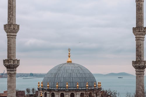 The view of the blue mosque from the water