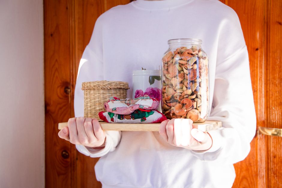 coins jar wooden table