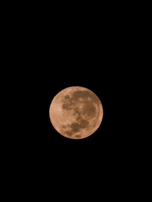 Free A detailed view of a full moon in the night sky captured from Curitiba, Brazil. Stock Photo