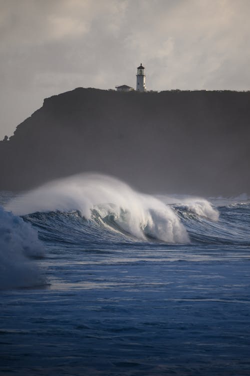 Gratis lagerfoto af bølger, fyrtårn, hav