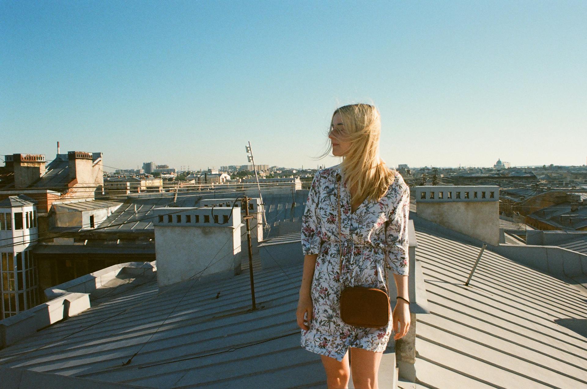 Person Standing On Roof