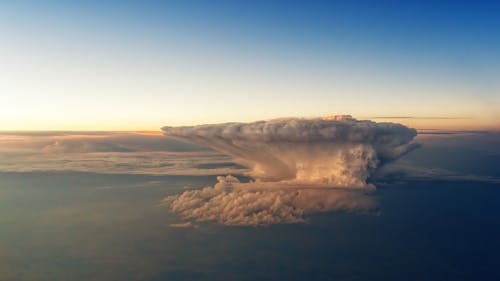 Gratis lagerfoto af fra oven, gylden time, himlen