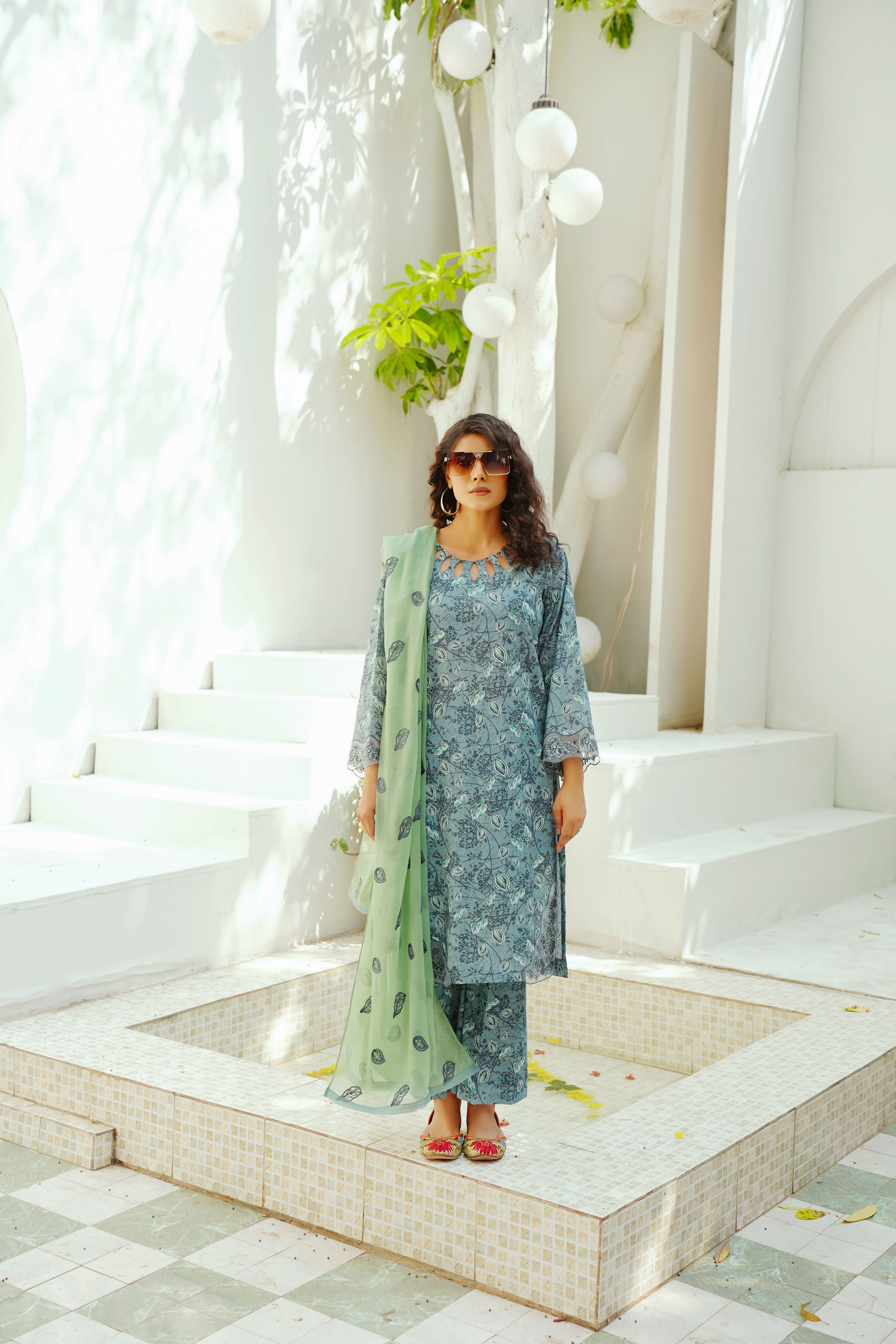 slim fit dress slacks Maria B BD-2904 Emerald Green main image 0