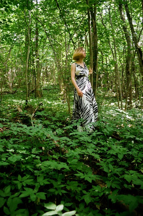 Frau In Einem Wald