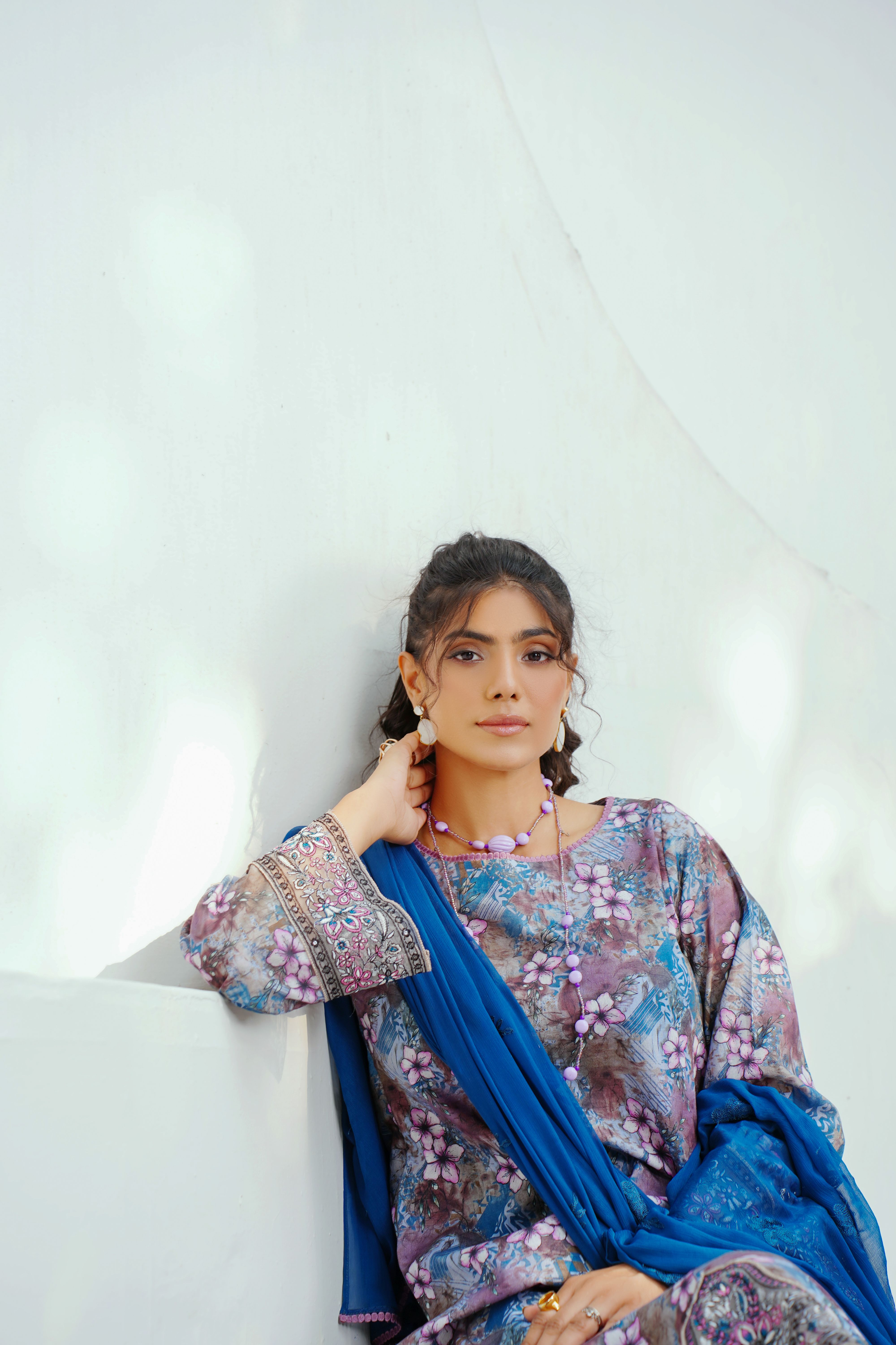 Woman Wearing in Blue Sari · Free Stock Photo