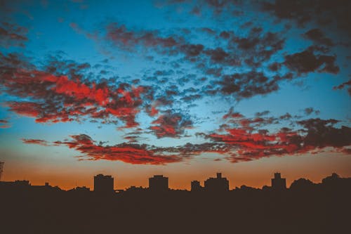 Silhouette Photo of Skyline