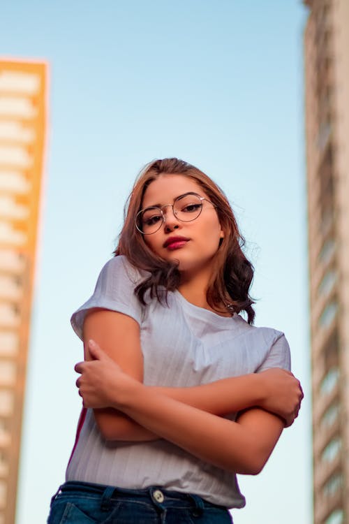 Free Photo of Woman Hugging Herself Stock Photo