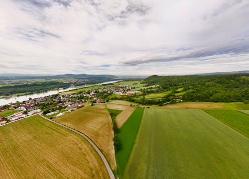 Ingyenes stockfotó domb, drón, farm témában