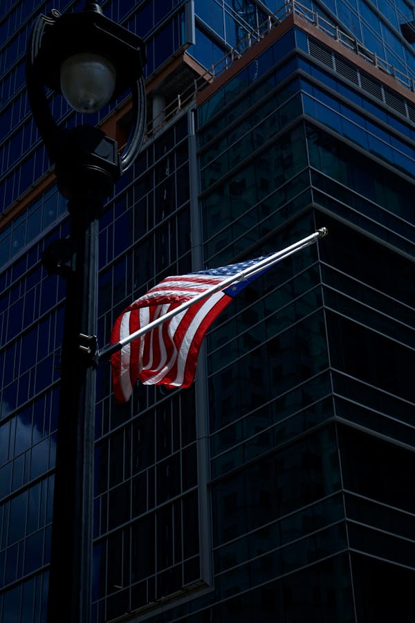 Low Angle Photo of USA Flag