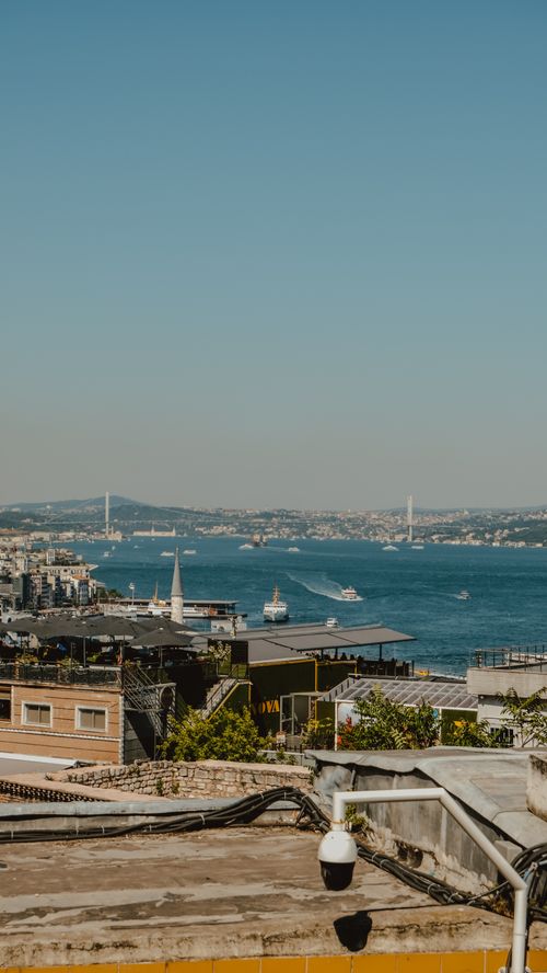Free A scenic view of Istanbul's skyline and Bosphorus, showcasing urban life and architecture. Stock Photo