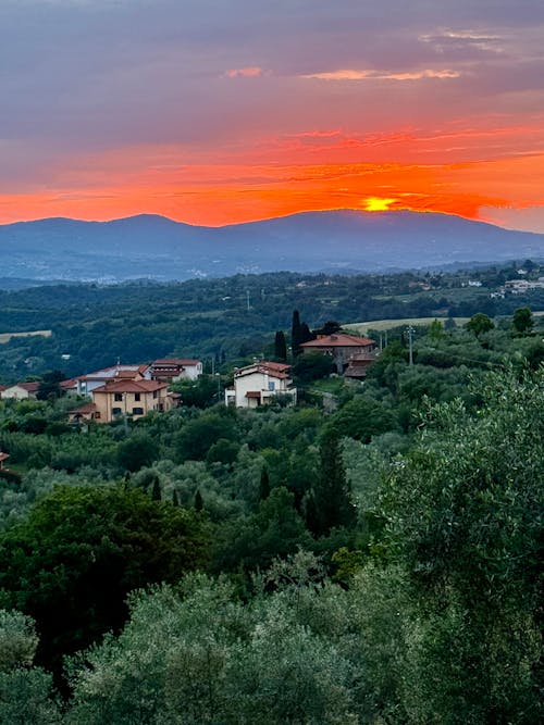 Foto profissional grátis de Itália, lindo pôr do sol, paisagem