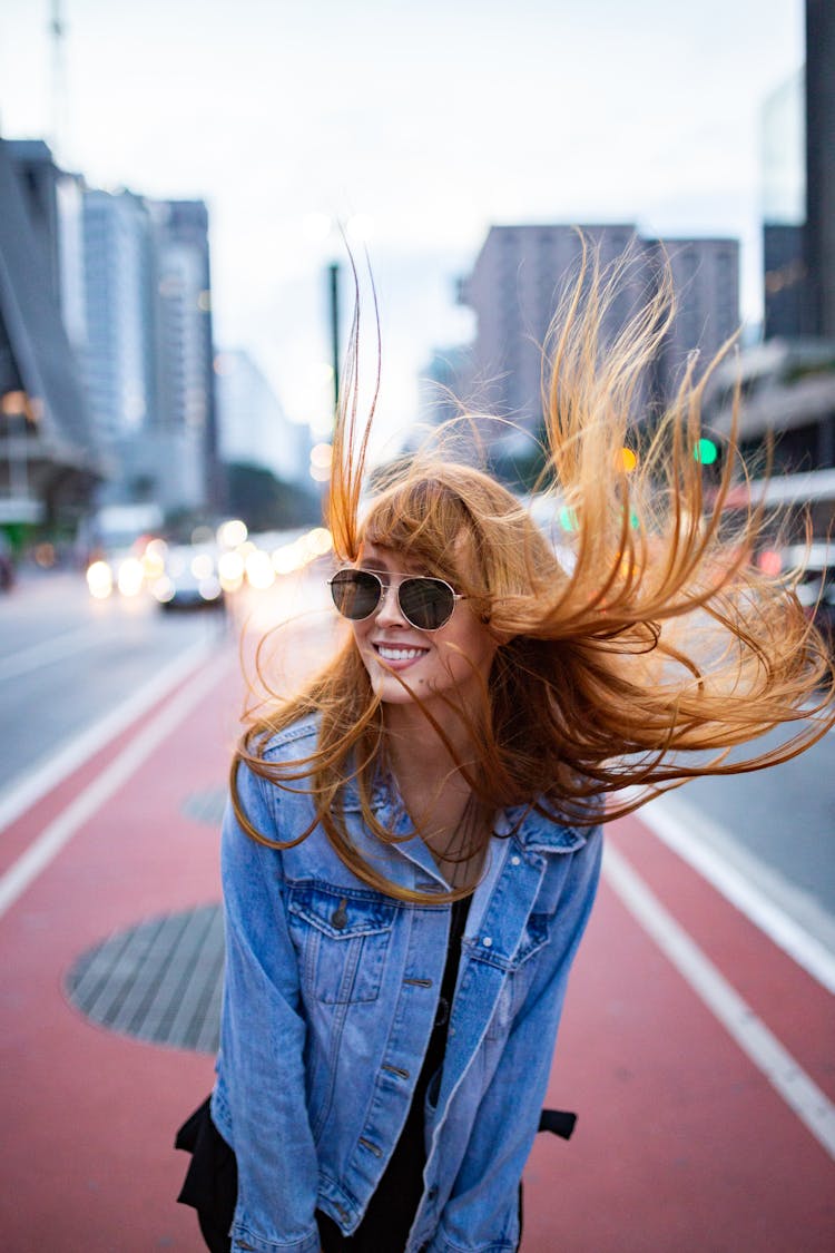 Photo Of Woman Wearing Denim Jacket