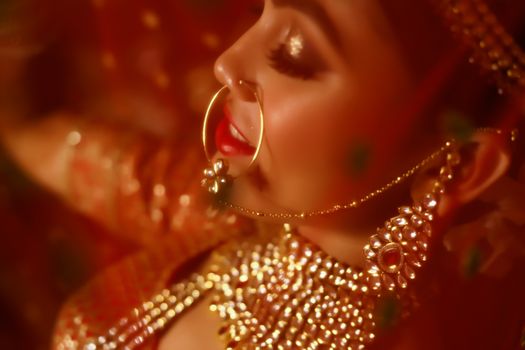 Photo of a Woman in Traditional Wedding Attire 