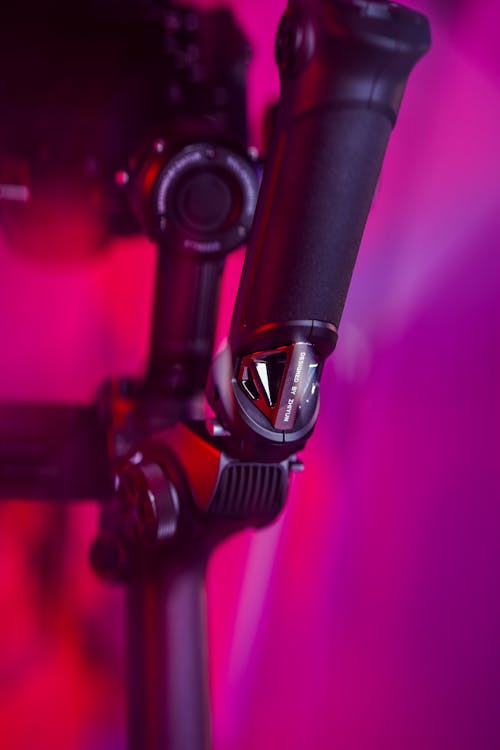 A close up of a camera on a tripod