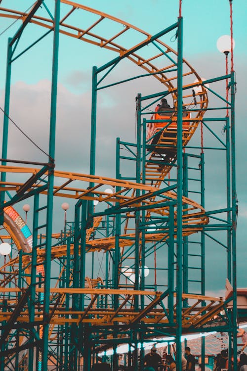 Free Photo of Roller Coaster on Amusement Park Stock Photo