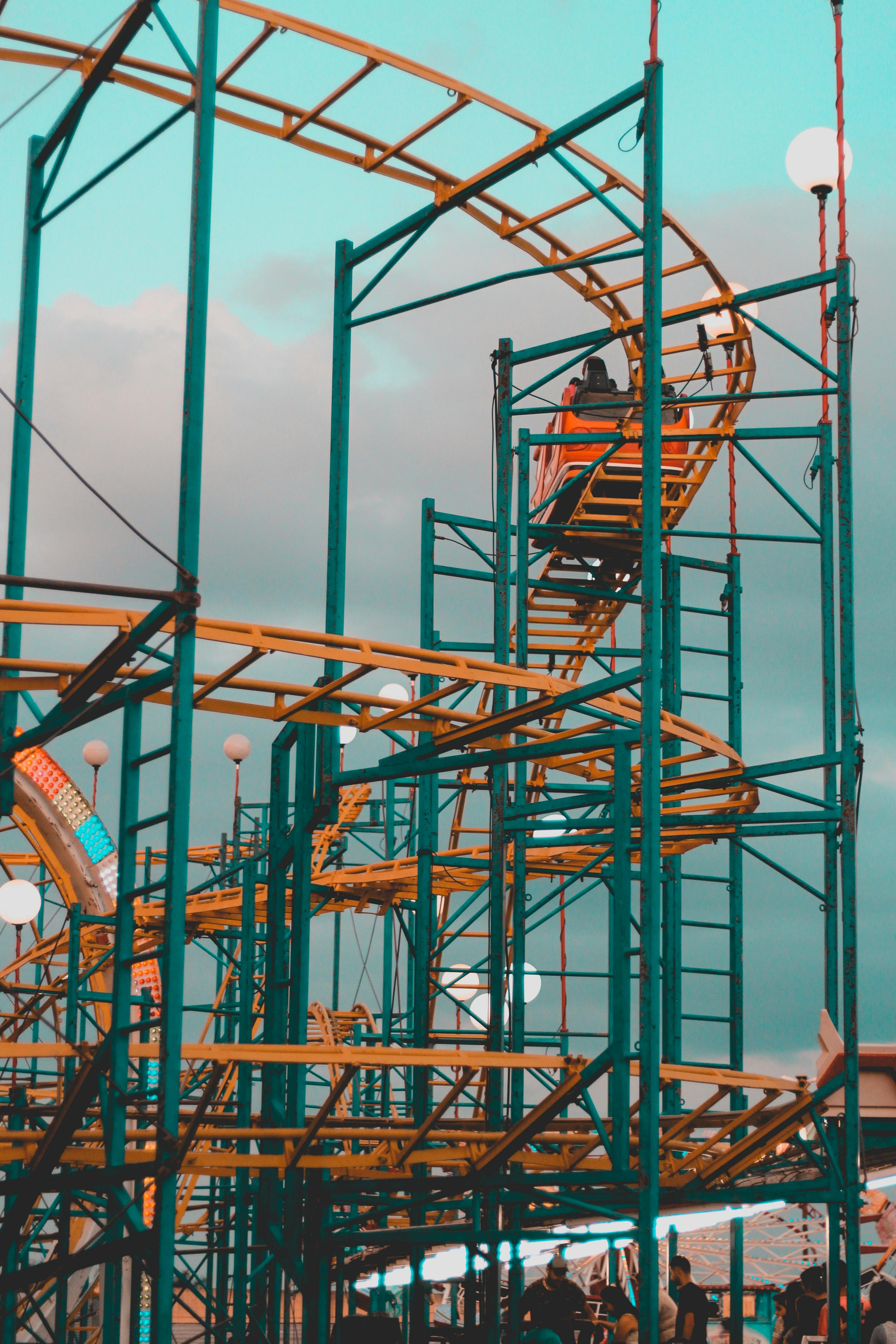 Photo of Roller Coaster on Amusement Park · Free Stock Photo