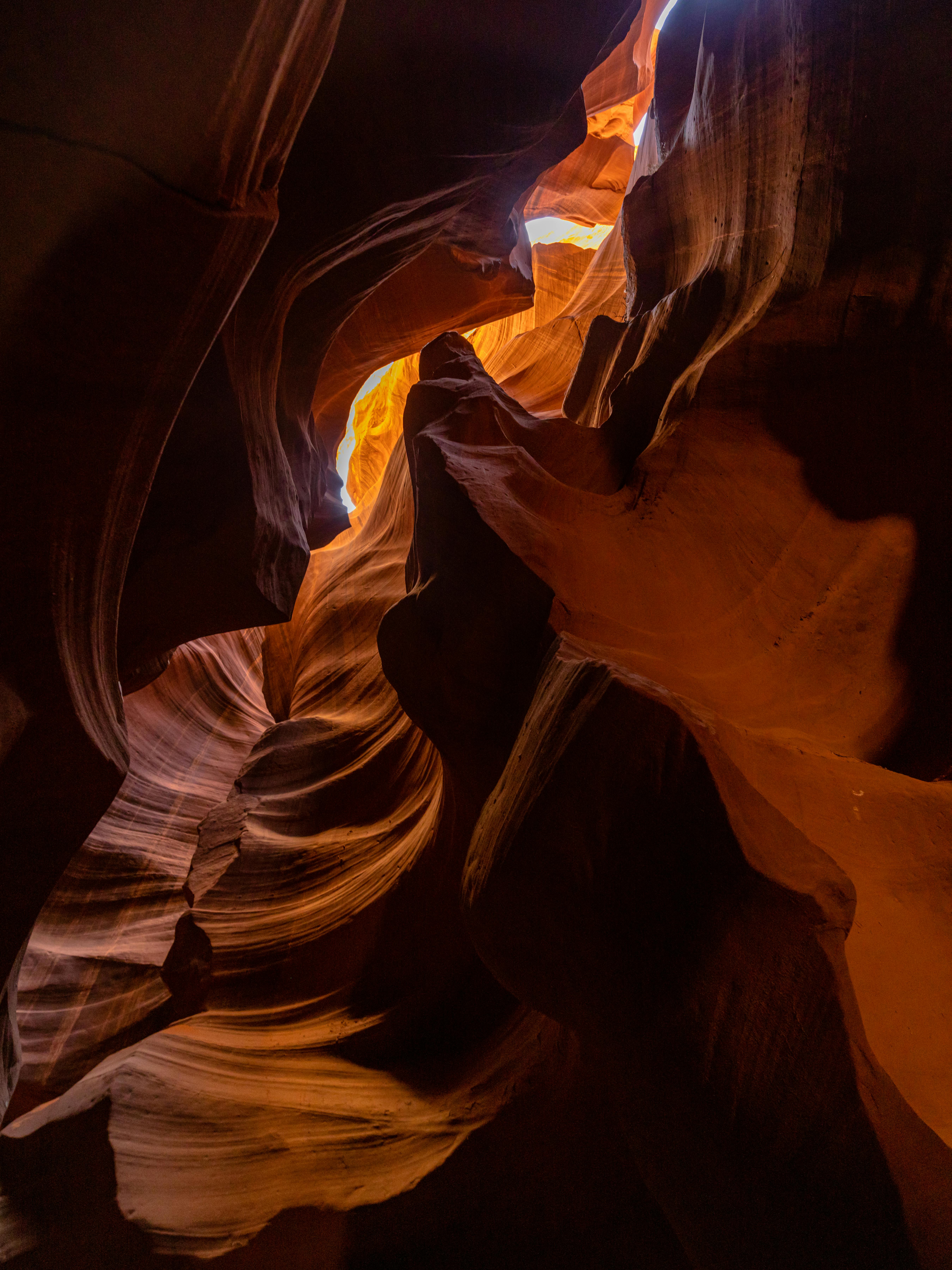Beautiful natural light illuminating the sandstone curves of Antelope Canyon, Arizona.