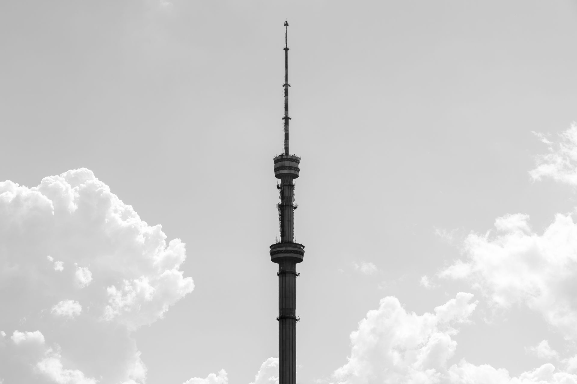 Almaty, Koktobe TV tower, Kazakhstan, black and white | Алматы, телебашня Коктобе, Казахстан, черно белый снимок