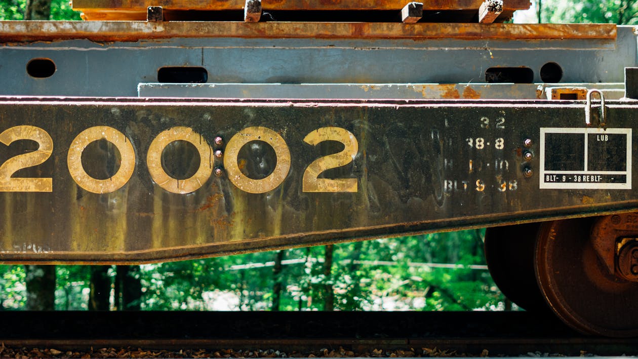 무료 녹슨 기차 수레 스톡 사진