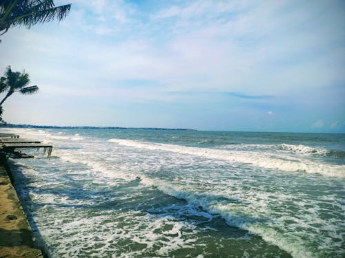 Foto stok gratis gelombang, langit, pantai