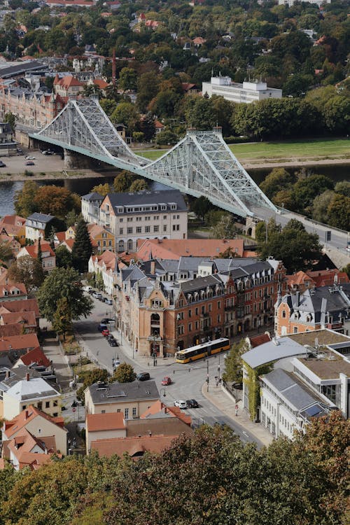 Free stock photo of aerial, architecture, bridge