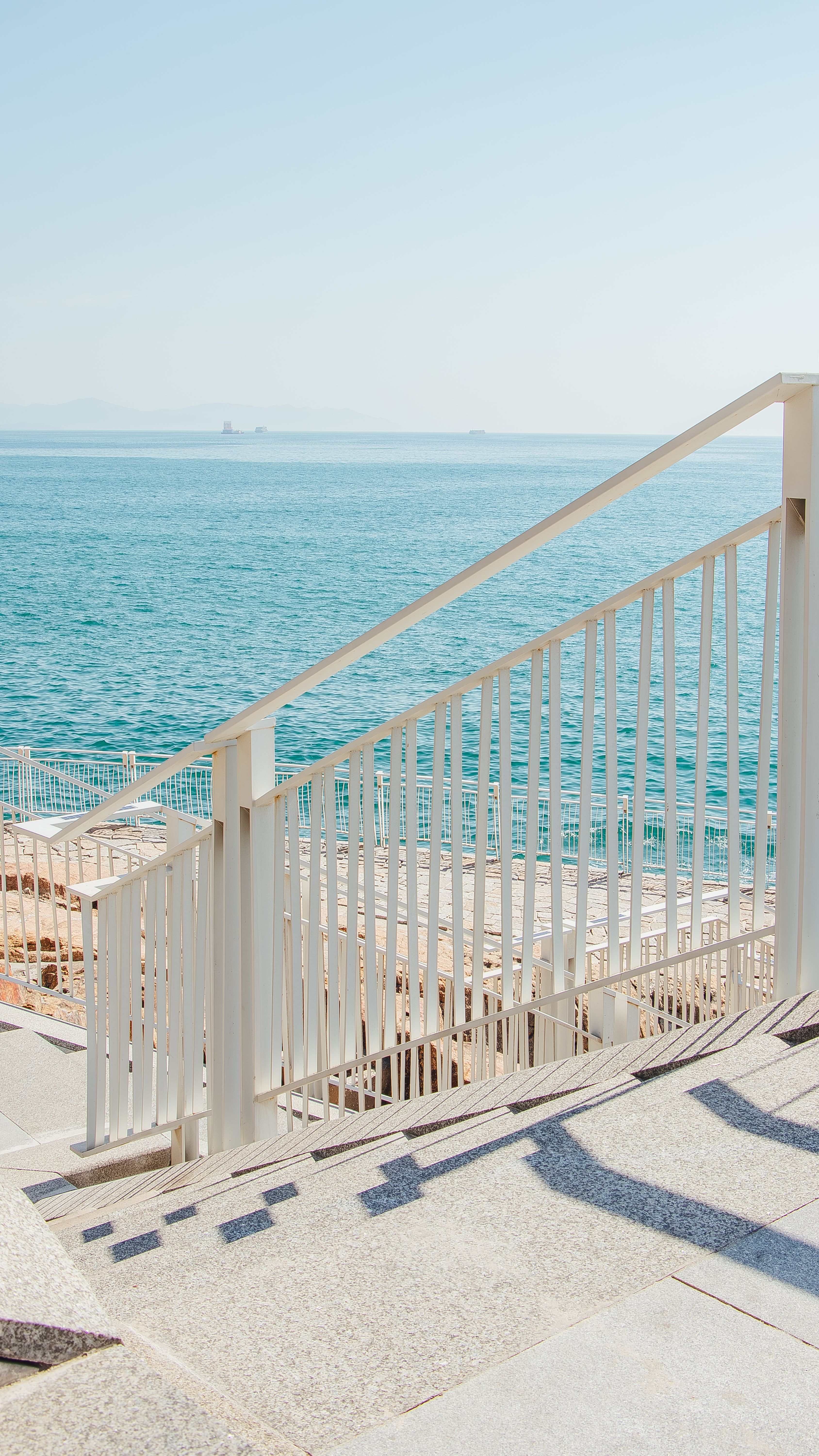 Stairs and Railing on Sea Coast · Free Stock Photo