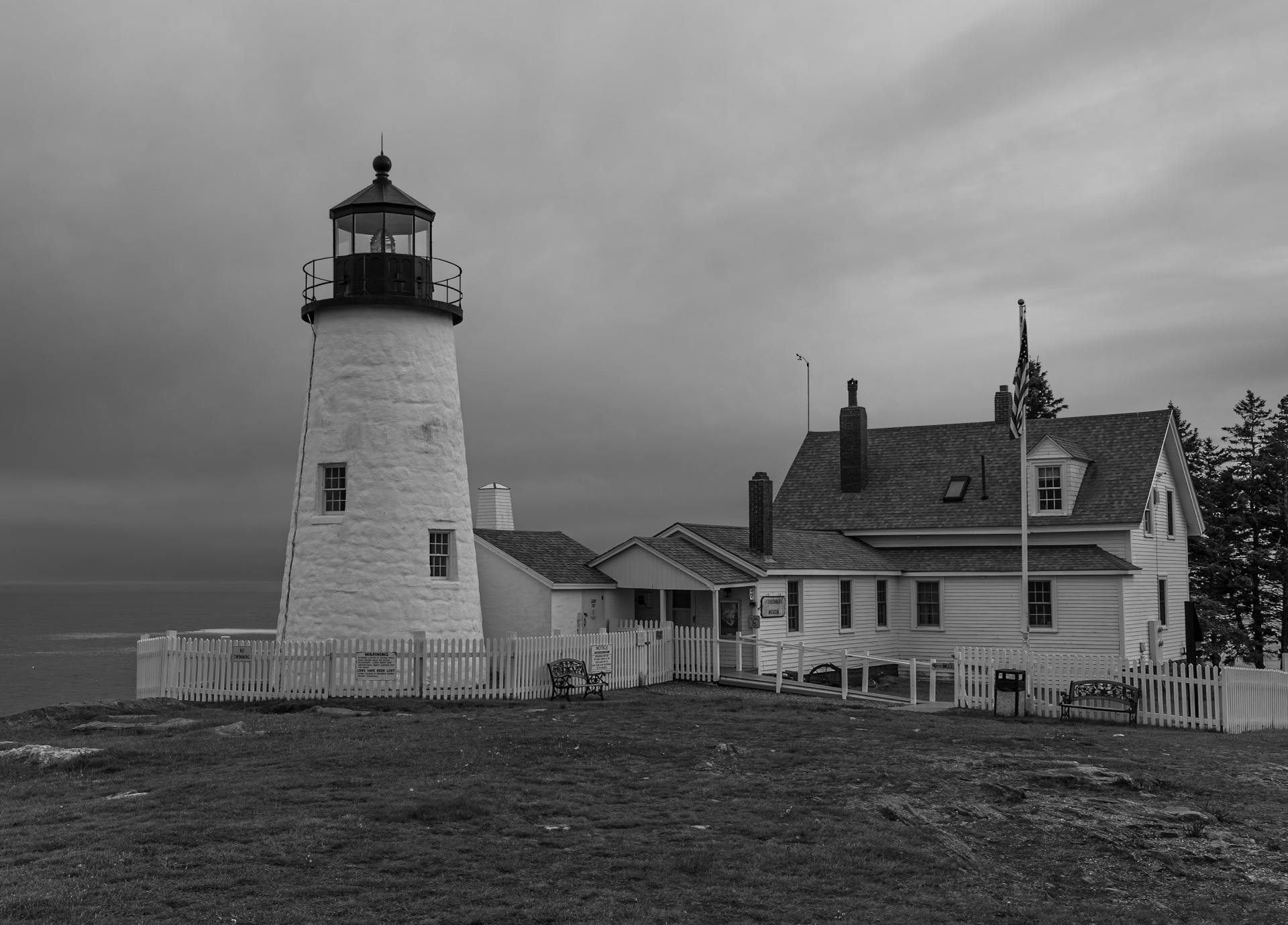 Pemaquid Point Lighthouse in Bristol, Lincoln County, Maine