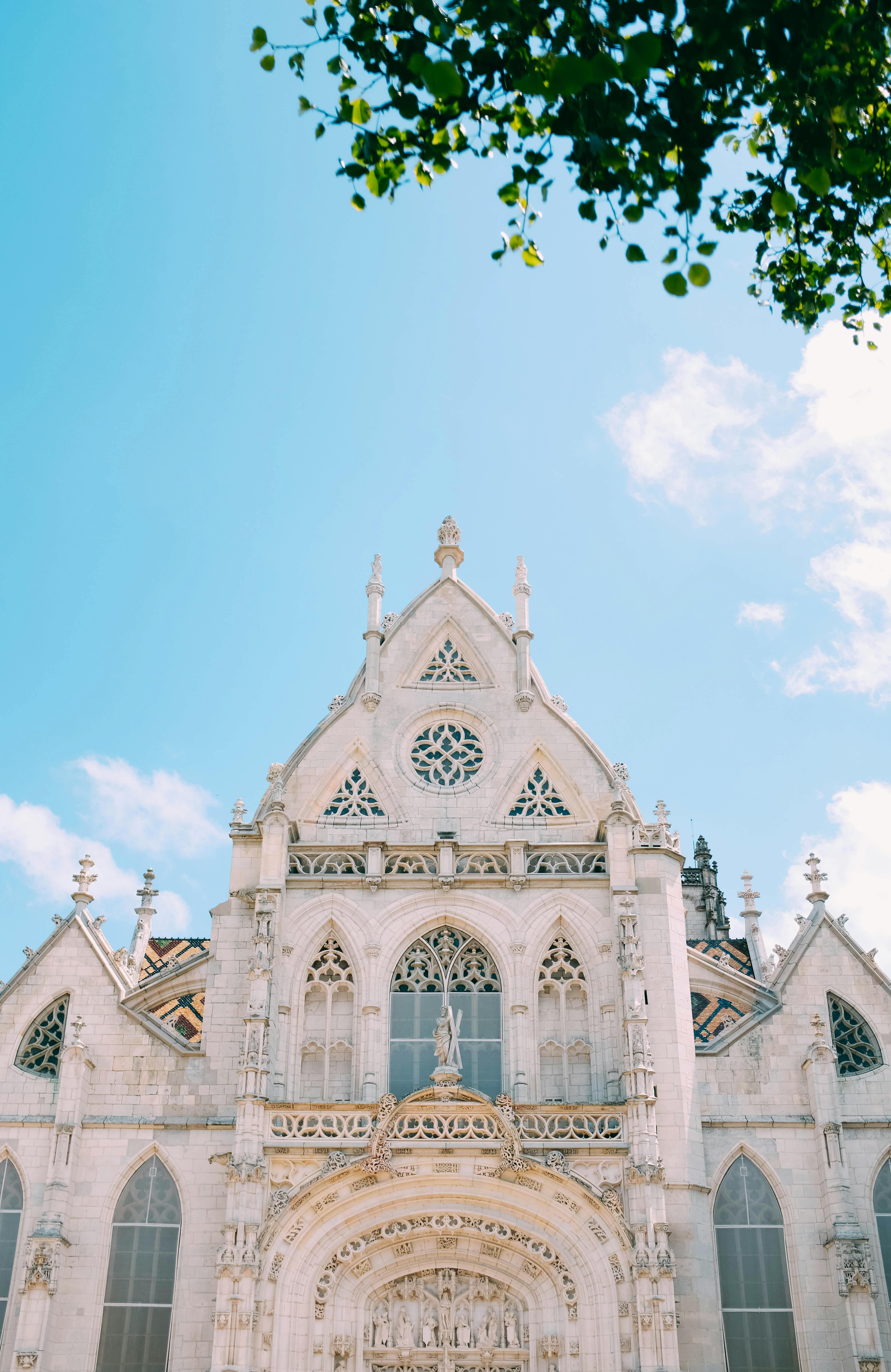 white and brown church