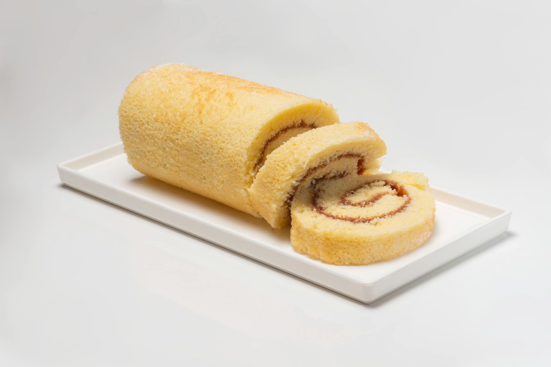 Close-up of a Roll Cake