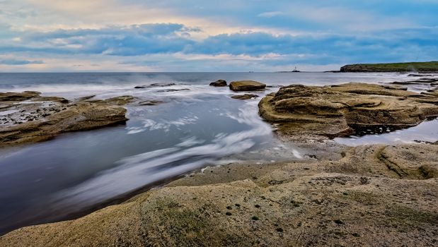 Ocean Seen from Shore at Dawn