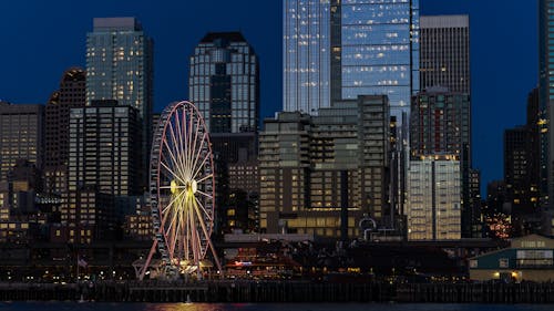 Skyline Photography of High-rise Building during Nighttime