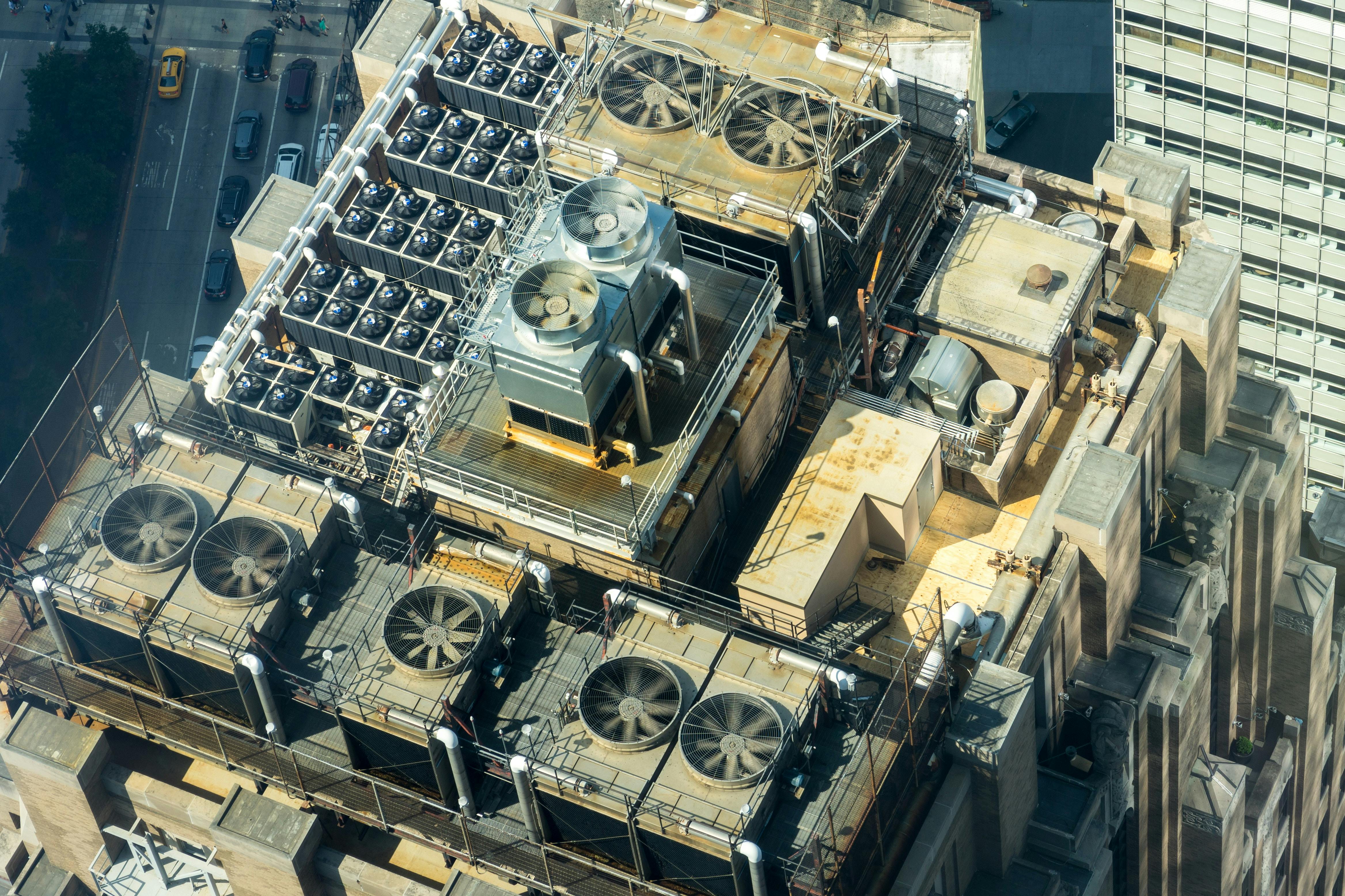 aerial photography of brown concrete building