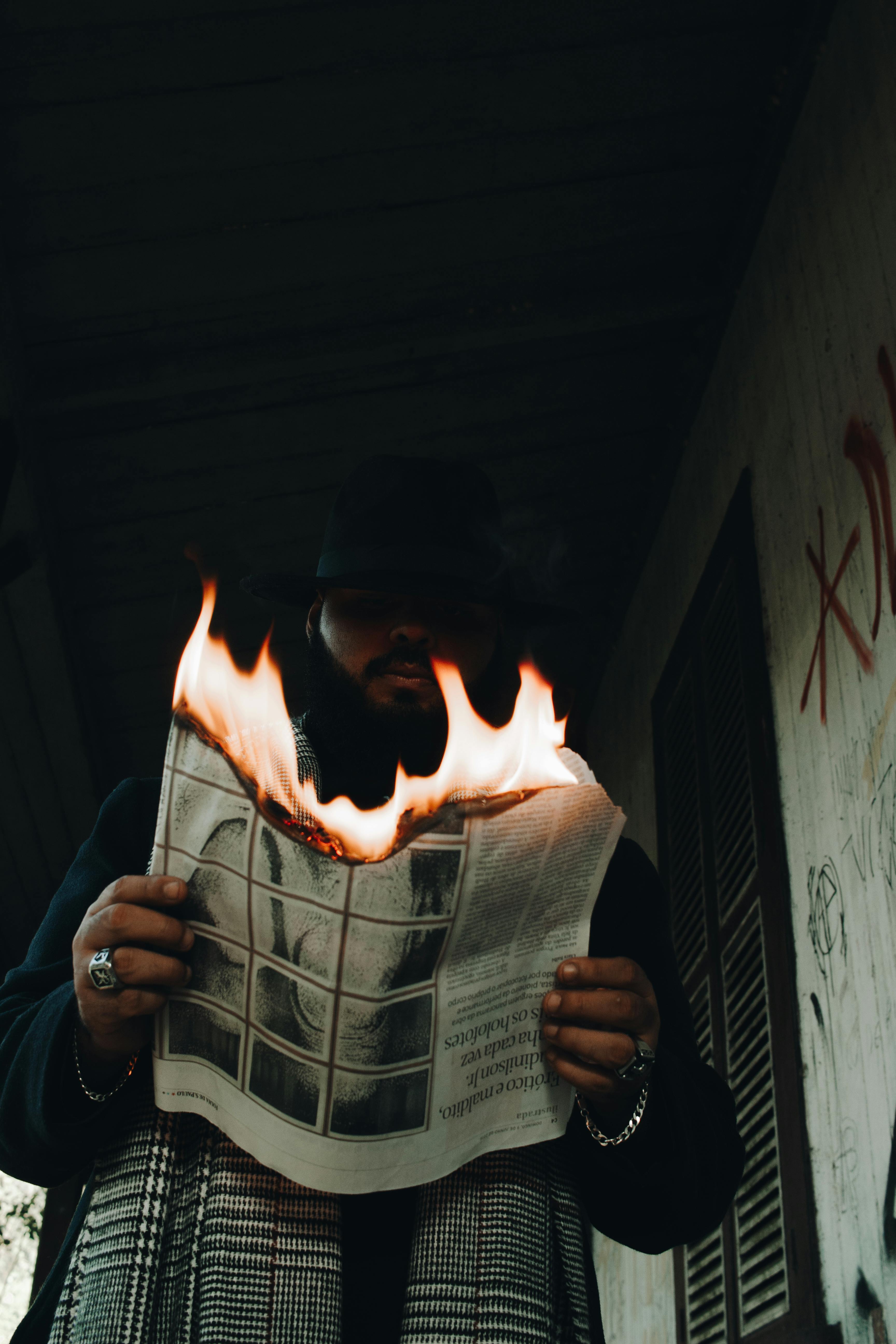 Burning Newspaper · Free Stock Photo