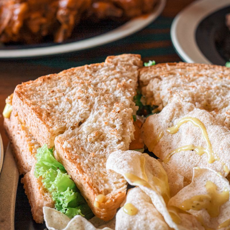 Air Fryer Ramadan Eggplant and Walnut Muhammara Sandwich