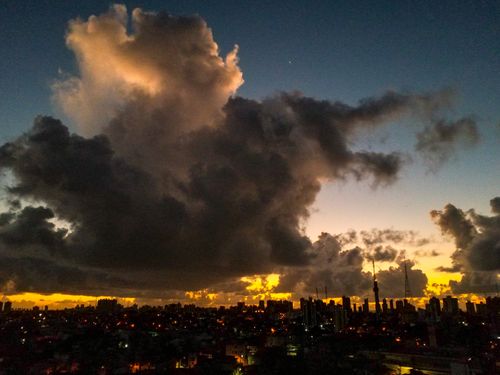 Free stock photo of aurora, city, cloud Stock Photo