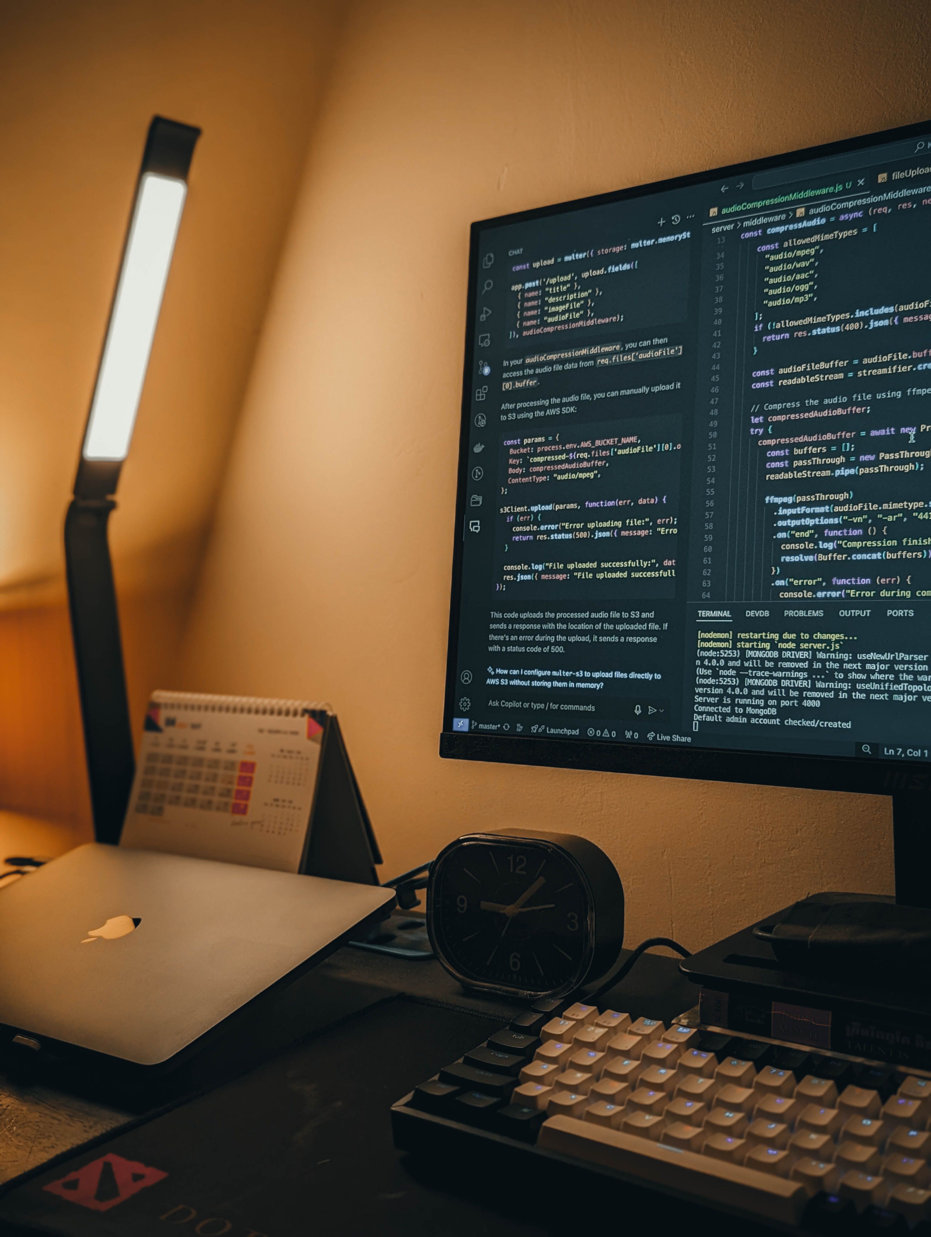 Computer monitor displaying lines of code