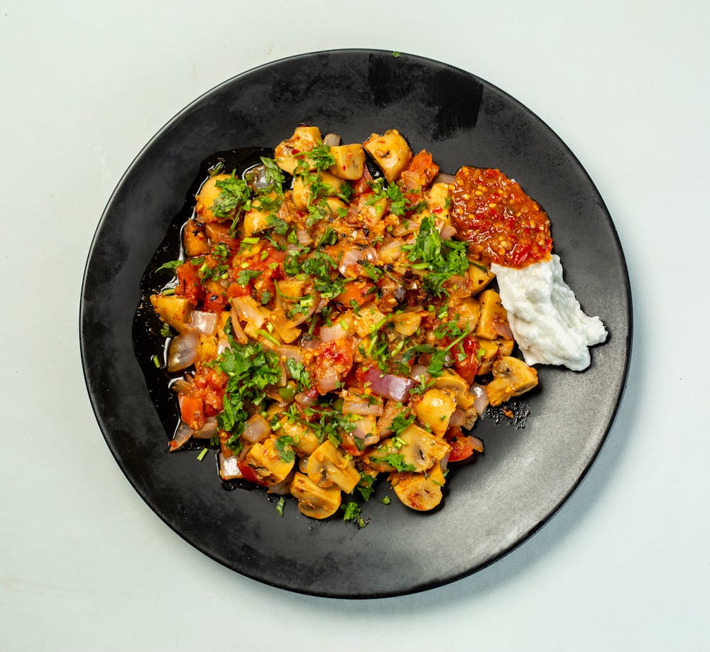 Spicy Lentil and Mushroom Stir-Fry