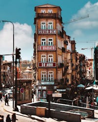 Brown Concrete Buildings in Porto, Portugal