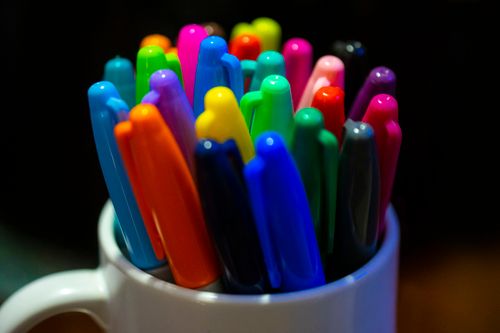 Free stock photo of sharpies Stock Photo