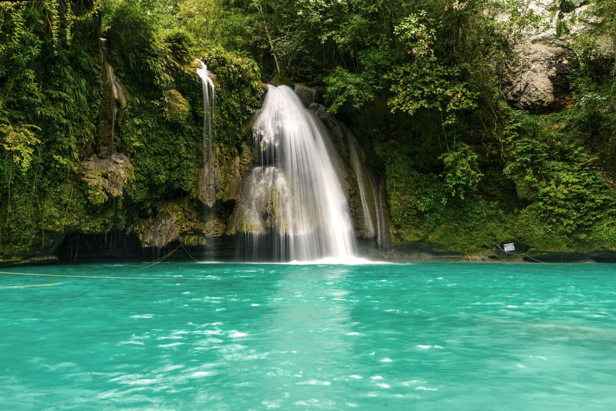 Kawasan falls' turquoise pools