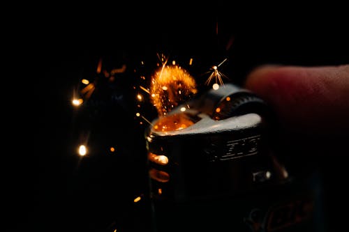 Free Burning Lighter Close-up Photography Stock Photo
